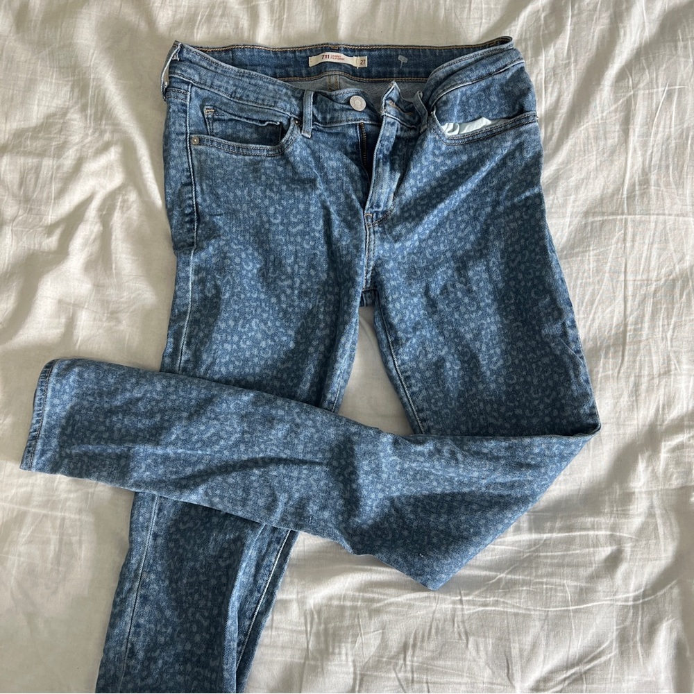 Levi’s printed 711 skinny filiforme jeans